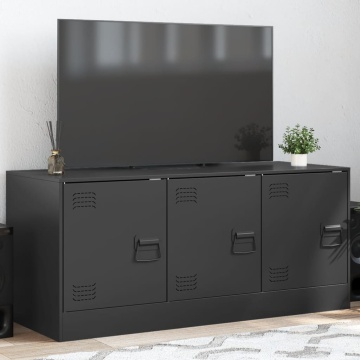 Comodă TV, negru, 99x39x44 cm, oțel - Img 1
