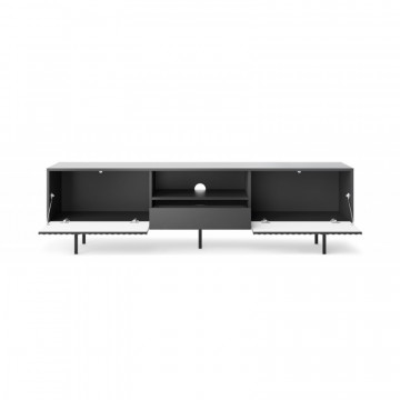 Comoda TV Revers, grafit negru, 180 cm RE01 2D1S - Img 4