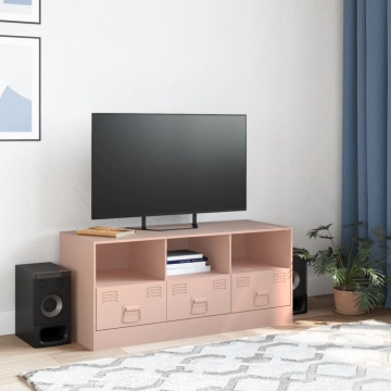 Comodă TV, roz, 99x39x44 cm, oțel - Img 3