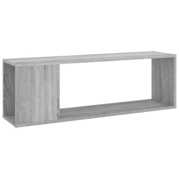 Comodă TV, sonoma gri, 100x24x32 cm, lemn prelucrat - Img 2