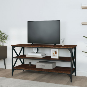 Comodă TV, stejar maro, 100x40x50 cm, lemn prelucrat - Img 3