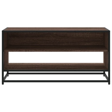 Comodă TV, stejar maro, 91x40x46 cm lemn prelucrat și metal - Img 4