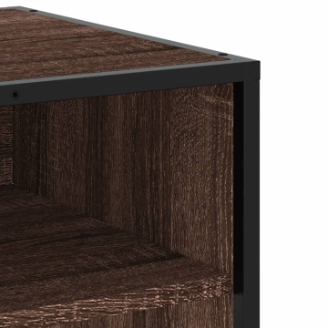 Comodă TV, stejar maro, 91x40x46 cm lemn prelucrat și metal - Img 6
