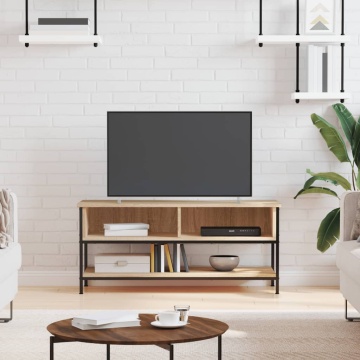 Comodă TV, stejar sonoma, 100x35x45 cm, lemn prelucrat - Img 1