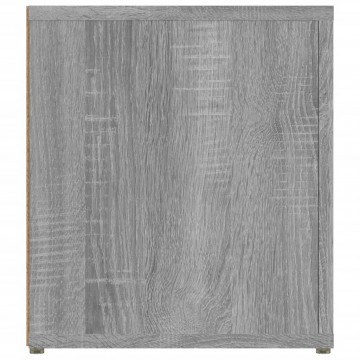 Comode TV, 2 buc., gri sonoma, 80x31,5x36 cm, lemn prelucrat - Img 7