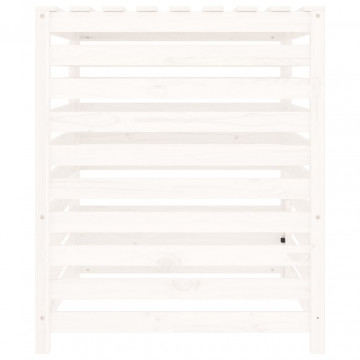 Compostor, alb, 82,5x82,5x99,5 cm, lemn masiv de pin - Img 6