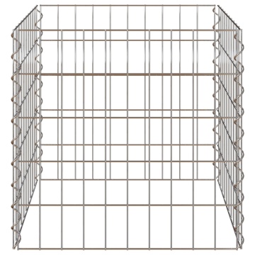 Compostor de Grădină 50x50x50 cm din Oțel Galvanizat, Pătrat - Img 4