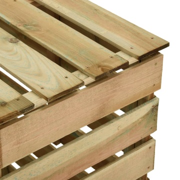 Compostor grădină din șipci 4 buc. 80x50x100 cm lemn pin tratat - Img 5