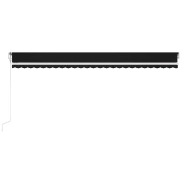 Copertină automată cu senzor vânt & LED, antracit, 600x300 cm - Img 3