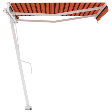 Copertină autonomă retractabilă automat oranj&maro 300x250 cm - Img 6
