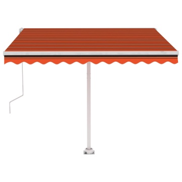 Copertină autonomă retractabilă automat oranj&maro 300x250 cm - Img 8
