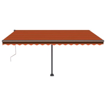 Copertină autonomă retractabilă automat oranj&maro 450x300 cm - Img 3