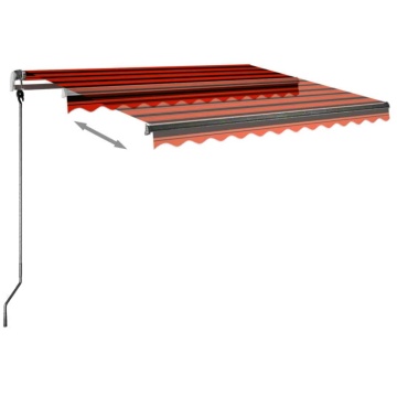 Copertină autonomă retractabilă manual, oranj&maro, 350x250 cm - Img 4