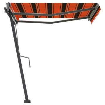 Copertină autonomă retractabilă manual, oranj&maro, 350x250 cm - Img 5