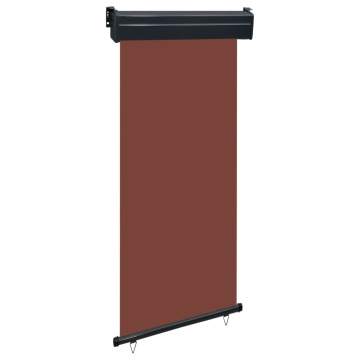 Copertină laterală de balcon, maro, 100 x 250 cm - Img 1