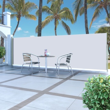 Copertină laterală retractabilă, crem, 160x500 cm - Img 1