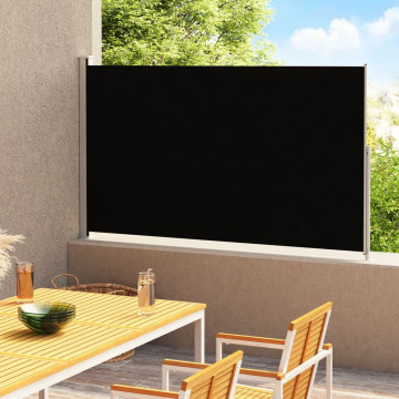 Copertină laterală retractabilă de terasă, negru, 200 x 300 cm - Img 1