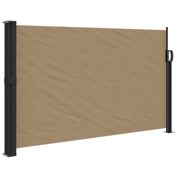 Copertină laterală retractabilă, gri taupe, 120x300 cm - Img 2