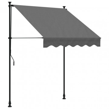 Copertină retractabilă, antracit, 150x150 cm, țesătură și oțel - Img 2