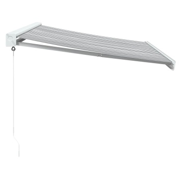 Copertină retractabilă antracit/alb, 3,5x2,5 m, textil/aluminiu - Img 4