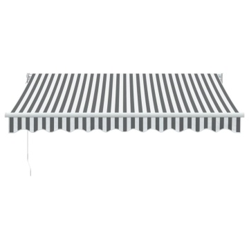 Copertină retractabilă antracit/alb, 3x2,5 m, textil/aluminiu - Img 3