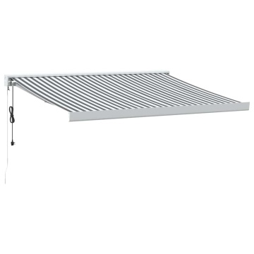 Copertină retractabilă antracit/alb, 3x2,5 m, textil/aluminiu - Img 2