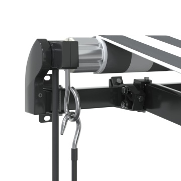 Copertină retractabilă automat cu LED, antracit/alb, 400x300 cm - Img 6