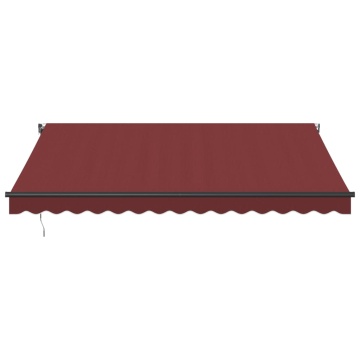 Copertina retractabilă automat cu LED-uri, vișiniu, 400x300 cm - Img 4