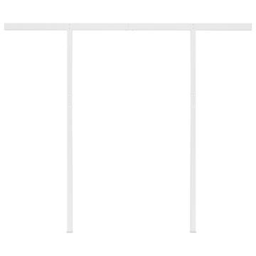 Copertină retractabilă automat cu stâlpi albastru/alb 3,5x2,5 m - Img 6