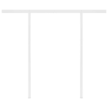 Copertină retractabilă automat cu stâlpi, crem, 3x2,5 m - Img 6