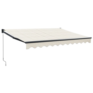 Copertină retractabilă, crem, 3,5x2,5 m, textil și aluminiu - Img 2