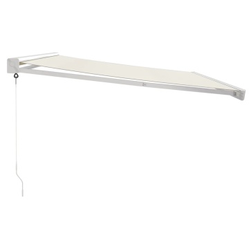 Copertină retractabilă, crem, 4x3 m, textil și aluminiu - Img 4
