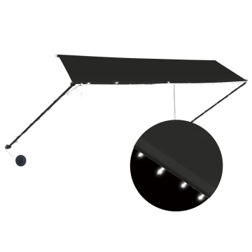 Copertină retractabilă cu LED, antracit, 350 x 150 cm - Img 2