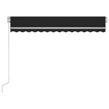 Copertină retractabilă manual cu LED, antracit, 300x250 cm - Img 4