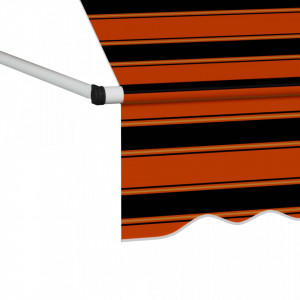 Copertină retractabilă manual, portocaliu și maro, 350 cm - Img 4