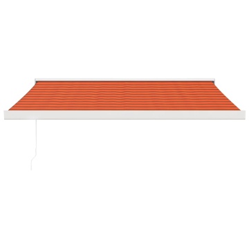 Copertină retractabilă portocaliu/maro 3x2,5 m, textil/aluminiu - Img 3