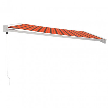 Copertină retractabilă portocaliu/maro 4x3 m, textil/aluminiu - Img 4