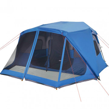 Cort camping 10 pers., albastru, impermeabil configurare rapidă - Img 5