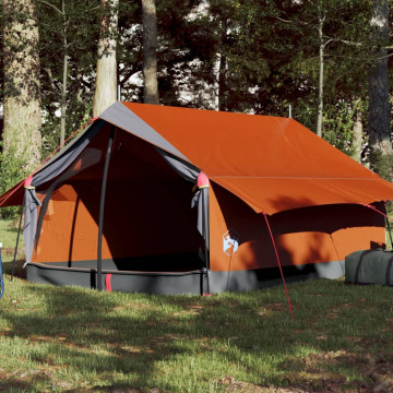 Cort camping 2 pers. gri/portocaliu 193x122x96 cm tafta 185T - Img 1