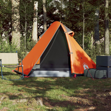 Cort camping 2 persoane gri/portocaliu 267x154x117cm tafta 185T - Img 3