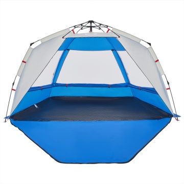 Cort camping 3 persoane albastru azur impermeabil setare rapidă - Img 7