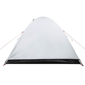 Cort camping cupolă 2 persoane alb, țesătură opacă, impermeabil - Img 7