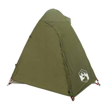 Cort camping cupolă 2 persoane verde măsliniu impermeabil - Img 6