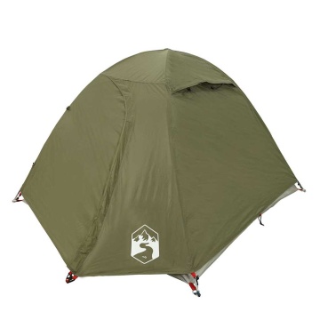 Cort camping cupolă 2 persoane verde măsliniu impermeabil - Img 8