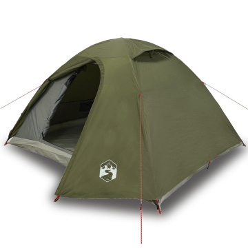 Cort camping cupolă 3 persoane verde măsliniu impermeabil - Img 2