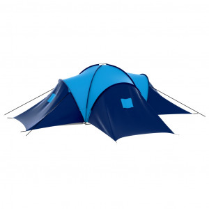 Cort camping textil, 9 persoane, albastru închis și albastru - Img 5