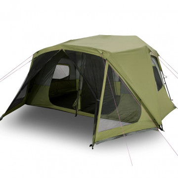 Cort de camping 10 pers. verde, impermeabil, configurare rapidă - Img 2