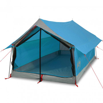 Cort de camping 2 persoane albastru 193x122x96 cm tafta 185T - Img 2