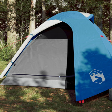 Cort de camping 2 persoane albastru, 264x210x125 cm, tafta 185T - Img 1
