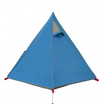 Cort de camping 2 persoane albastru, 267x154x117 cm, tafta 185T - Img 7